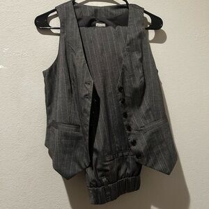 Target Women's Gray Pinstripe Pantsuit